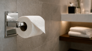 Why does housekeeping always fold the toilet paper roll into a point? 7 Folded toilet paper in the hotel